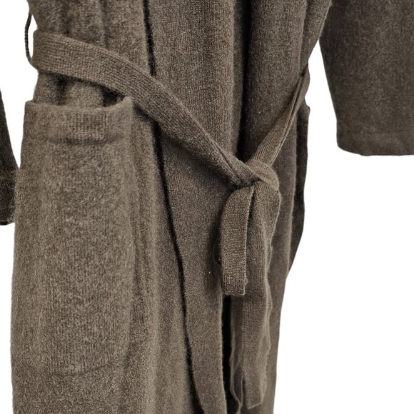 Restoration Hardware 100% Cashmere Long Robe Brown Size Medium - Picture 3 of 10